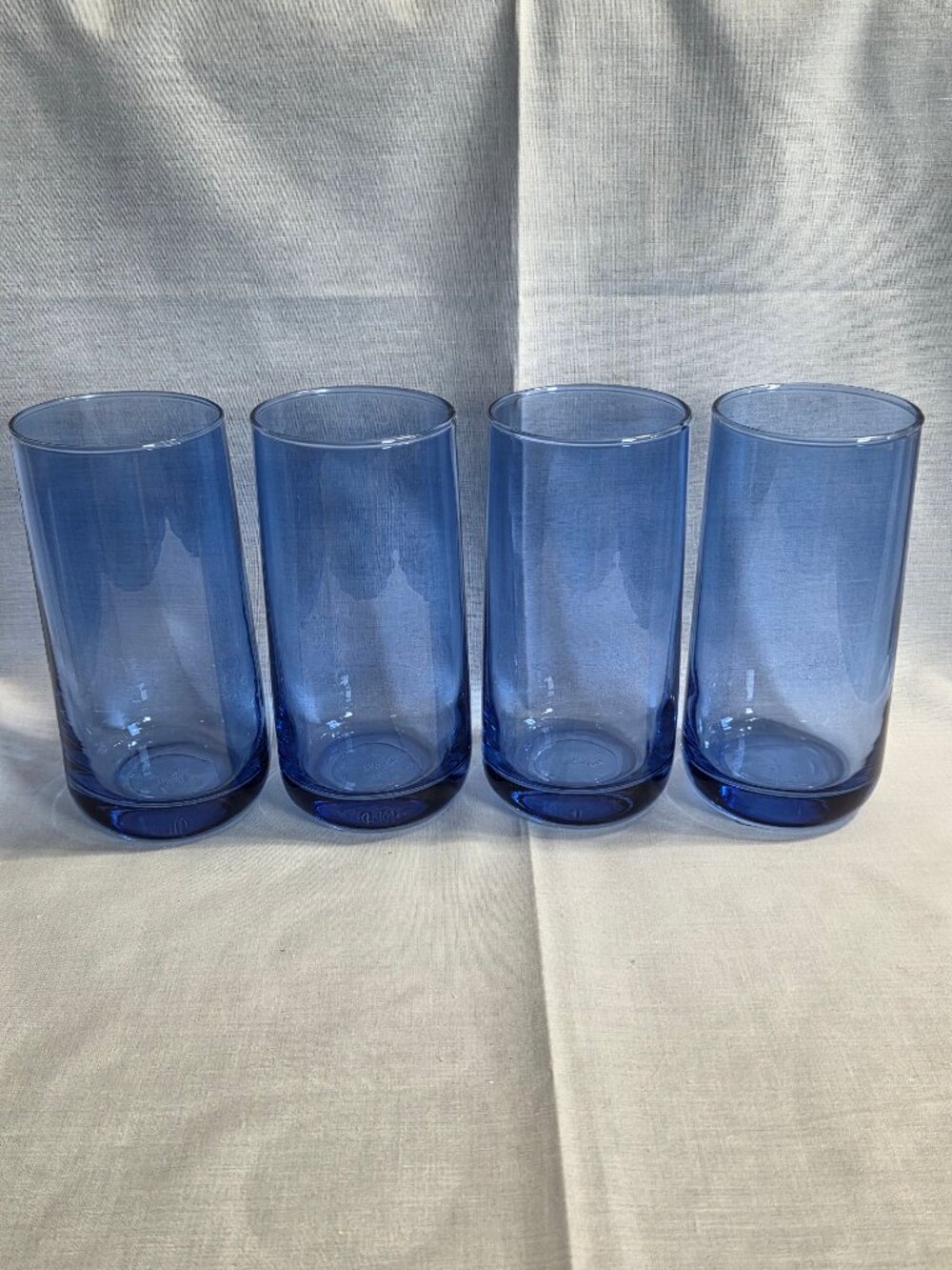 Set 4 Royal Norfolk BLUE GLASSES Crisa Drink Coolers Tumblers 16 oz Cooler